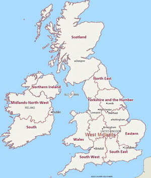 UK Map 2 Consolidated 300 x 354 Regions & Major Towns